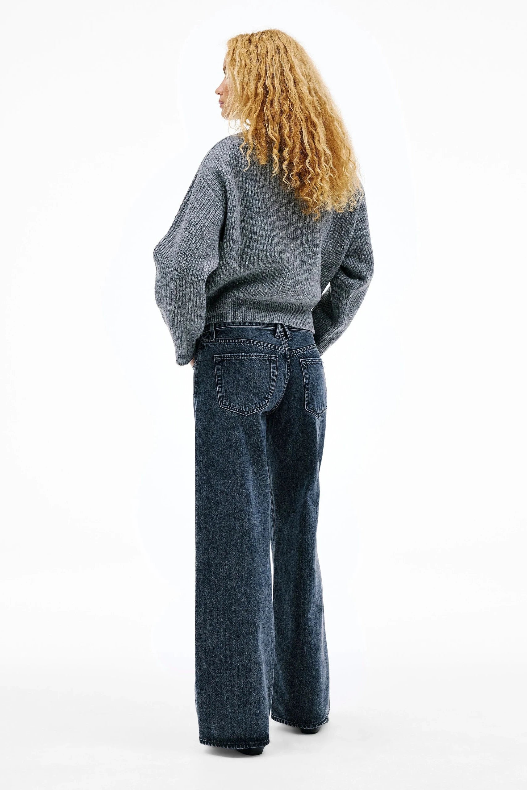 SLVRLAKE Mica Wide Leg Denim Jean in Dark Grey | Shop Eleanor - Women's Denim in CO