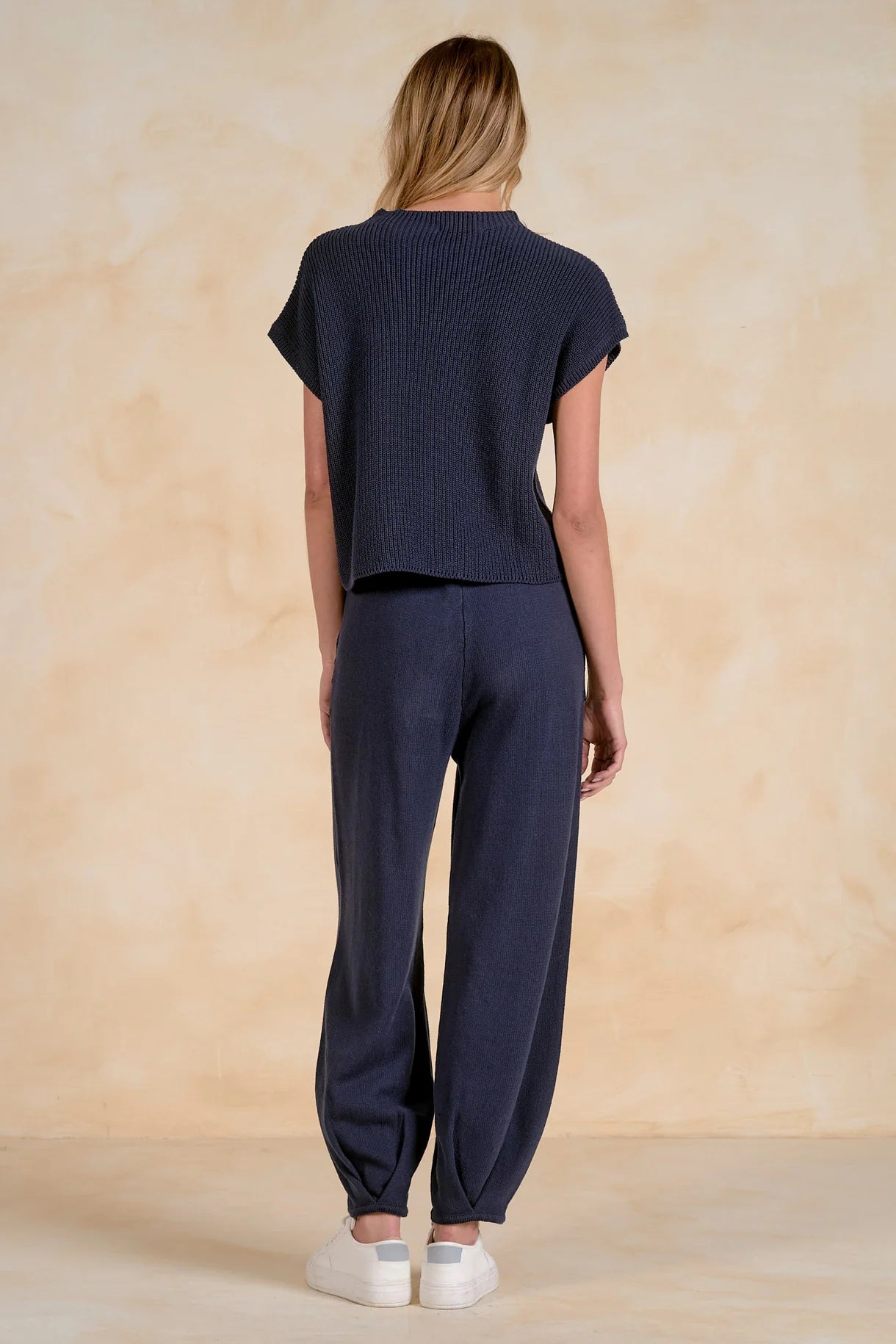 Elan - Navy Cap Sleeve Sweater