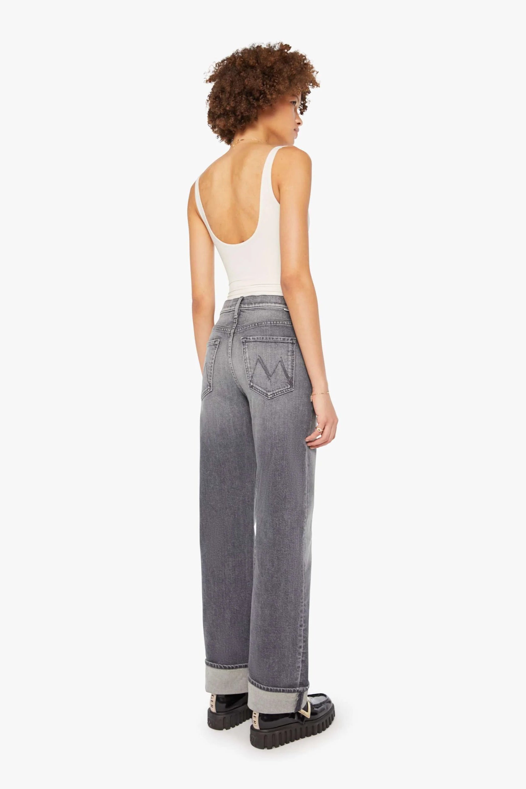 Mother Dodger Cuffed Straight Leg Jean in Grey | Shop Eleanor - Women's Online Designer Clothing Boutique based in CO