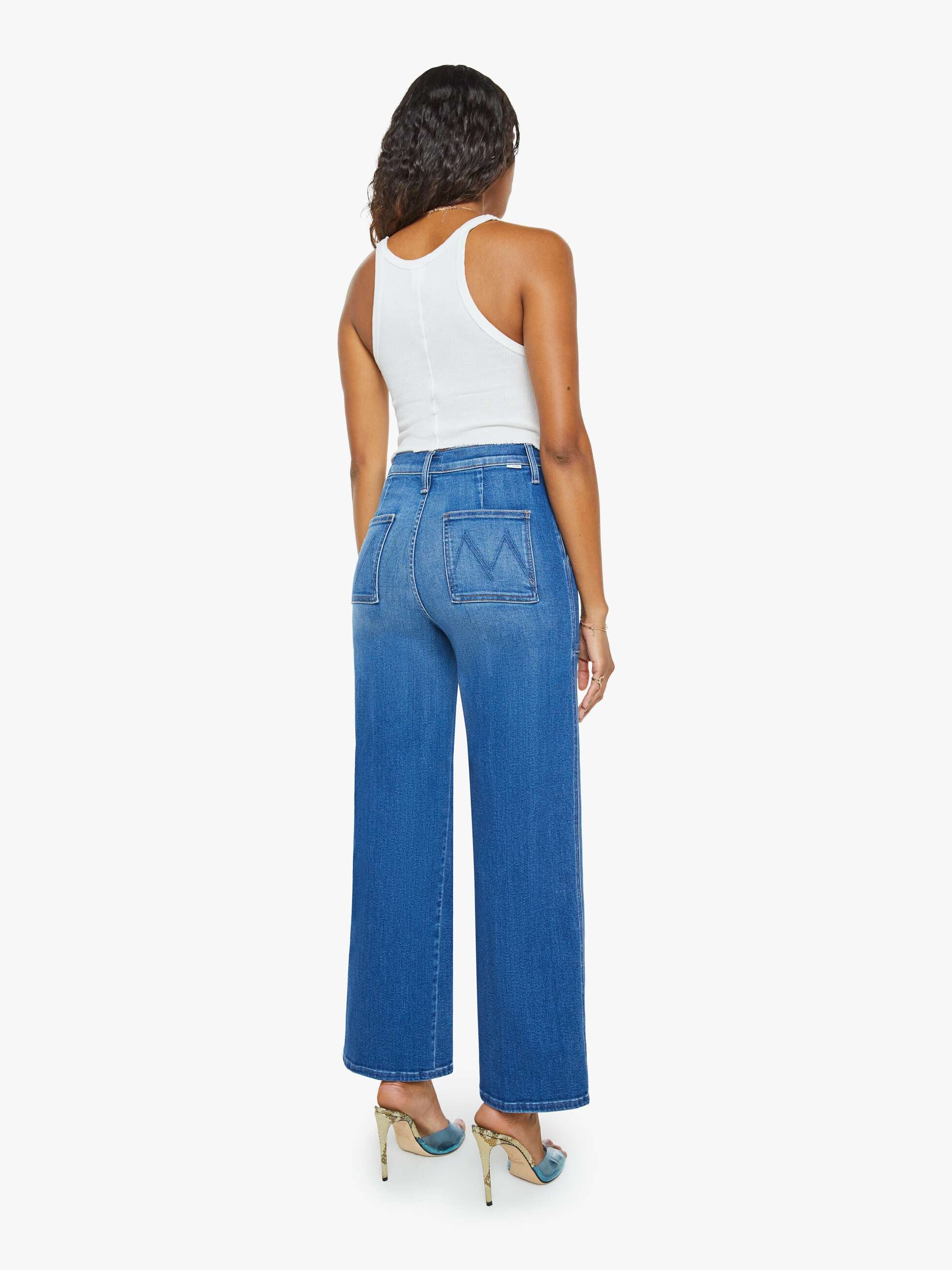 Mother Stretch Denim Stitch Up Maven in Nip it in the Bud | Shop Eleanor