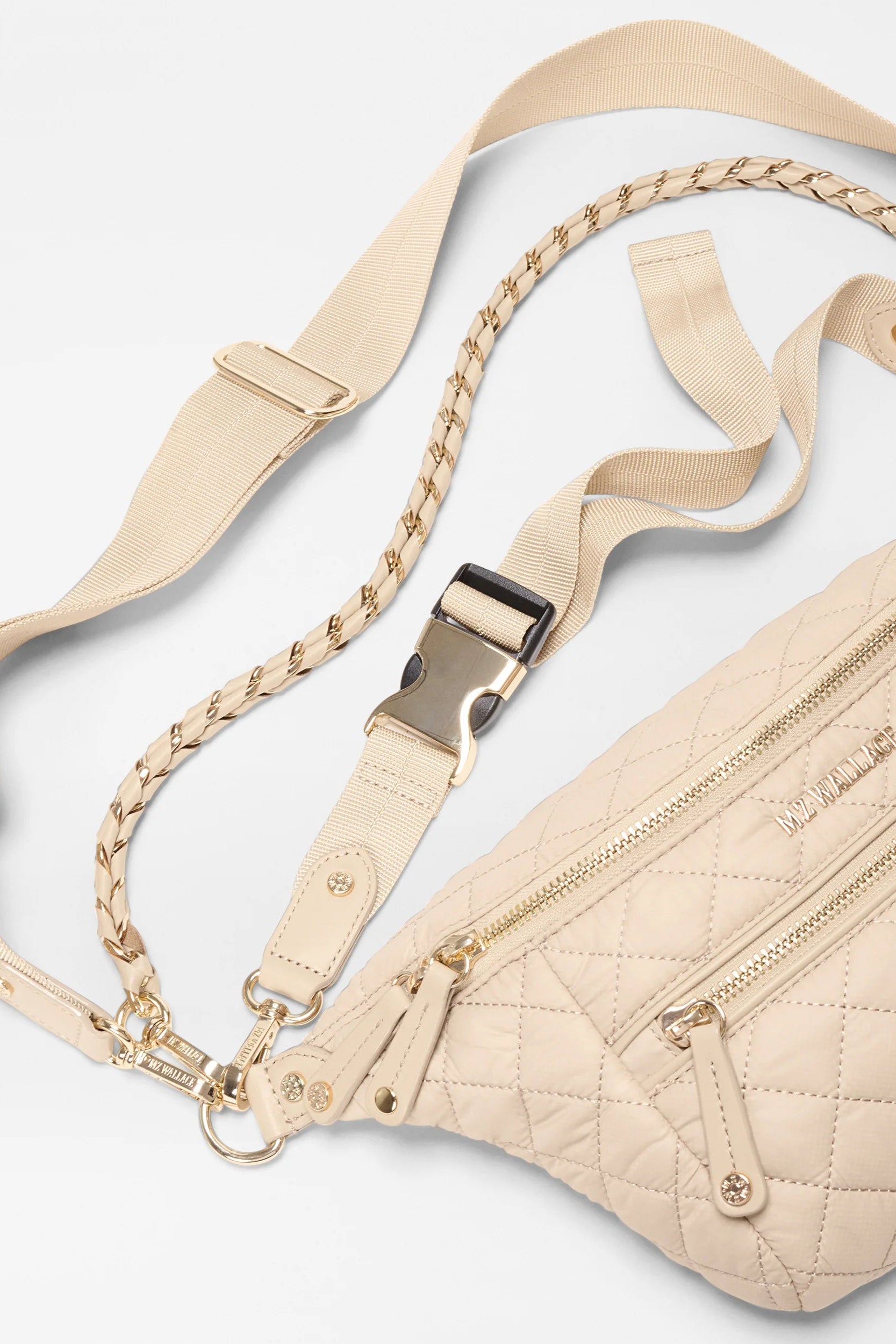 MZ Wallace Small Crosby Crossbody in Buff | Shop Eleanor