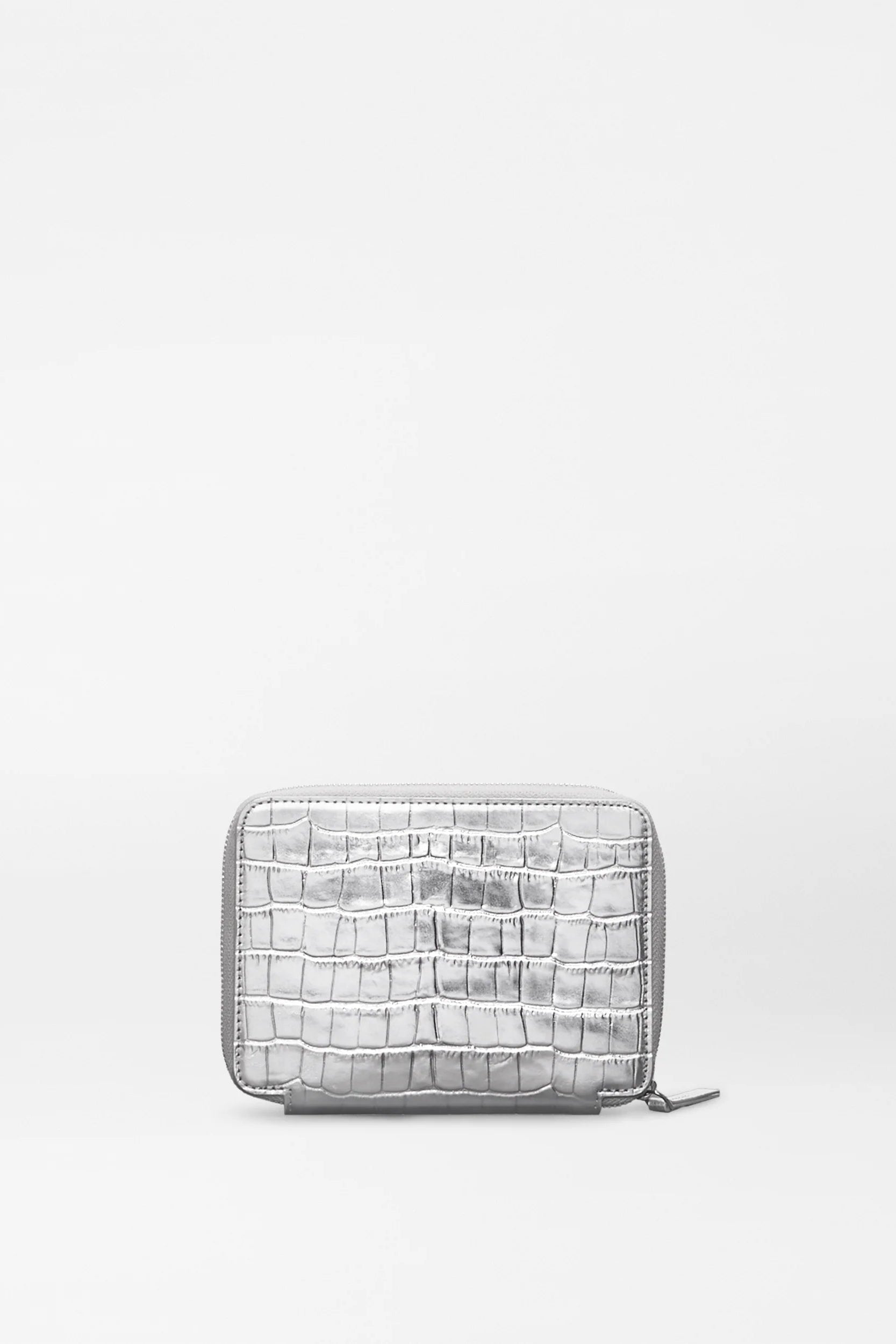 MZ Wallace Passport Organizer in Silver Croc | Shop Eleanor