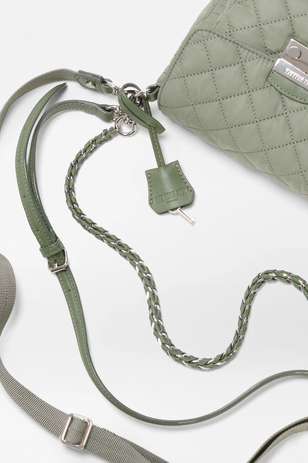 MZ Wallace Small Crosby Lock Crossbody in Agave Green | Shop Eleanor