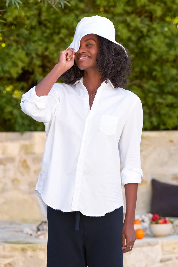 Frank & Eileen Eileen Button-Up in White Denim | Shop Eleanor