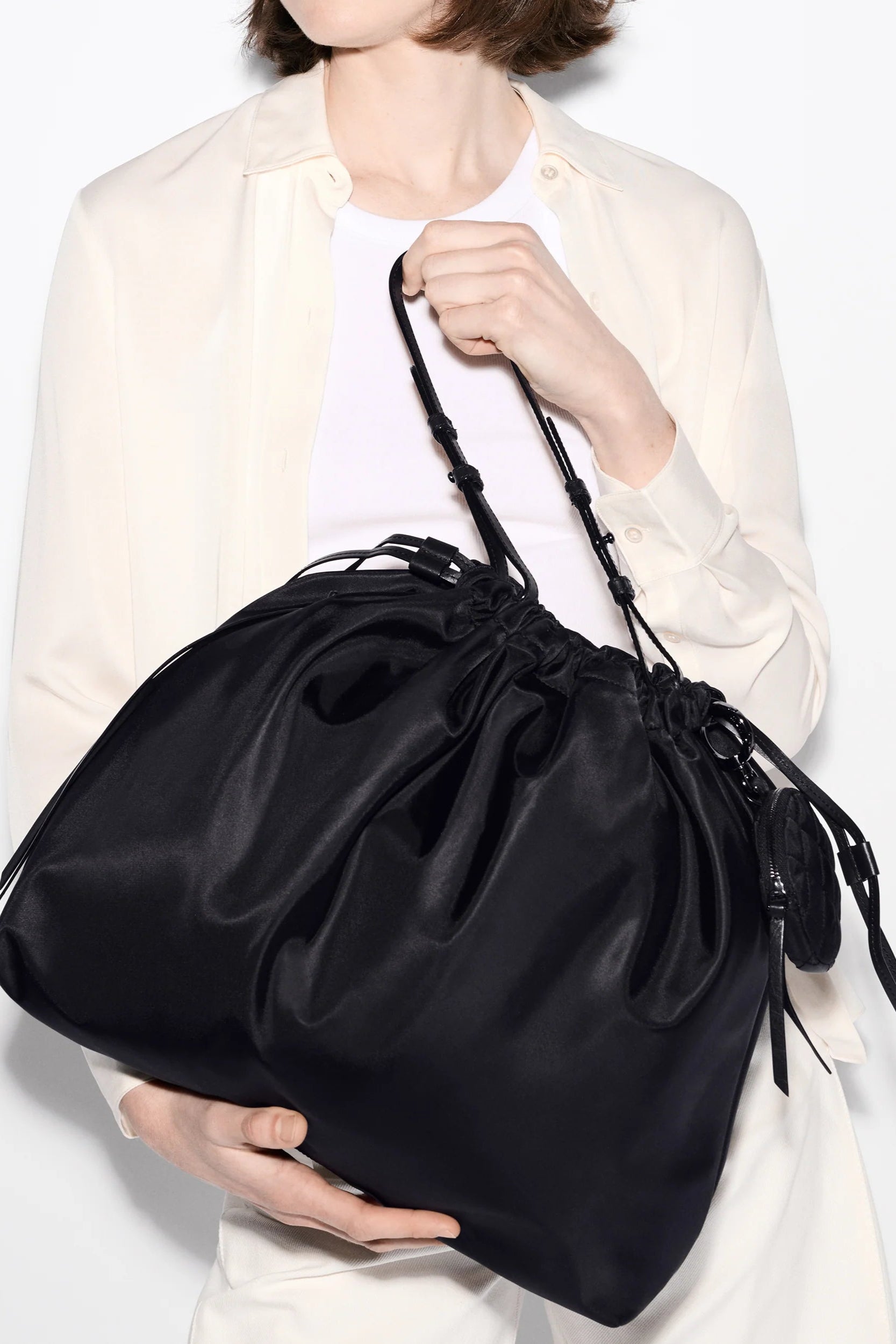 MZ Wallace Waverly Nylon Shoulder Bag in Black | Shop Eleanor - Women's Online Designer Clothing and Accessory Boutique