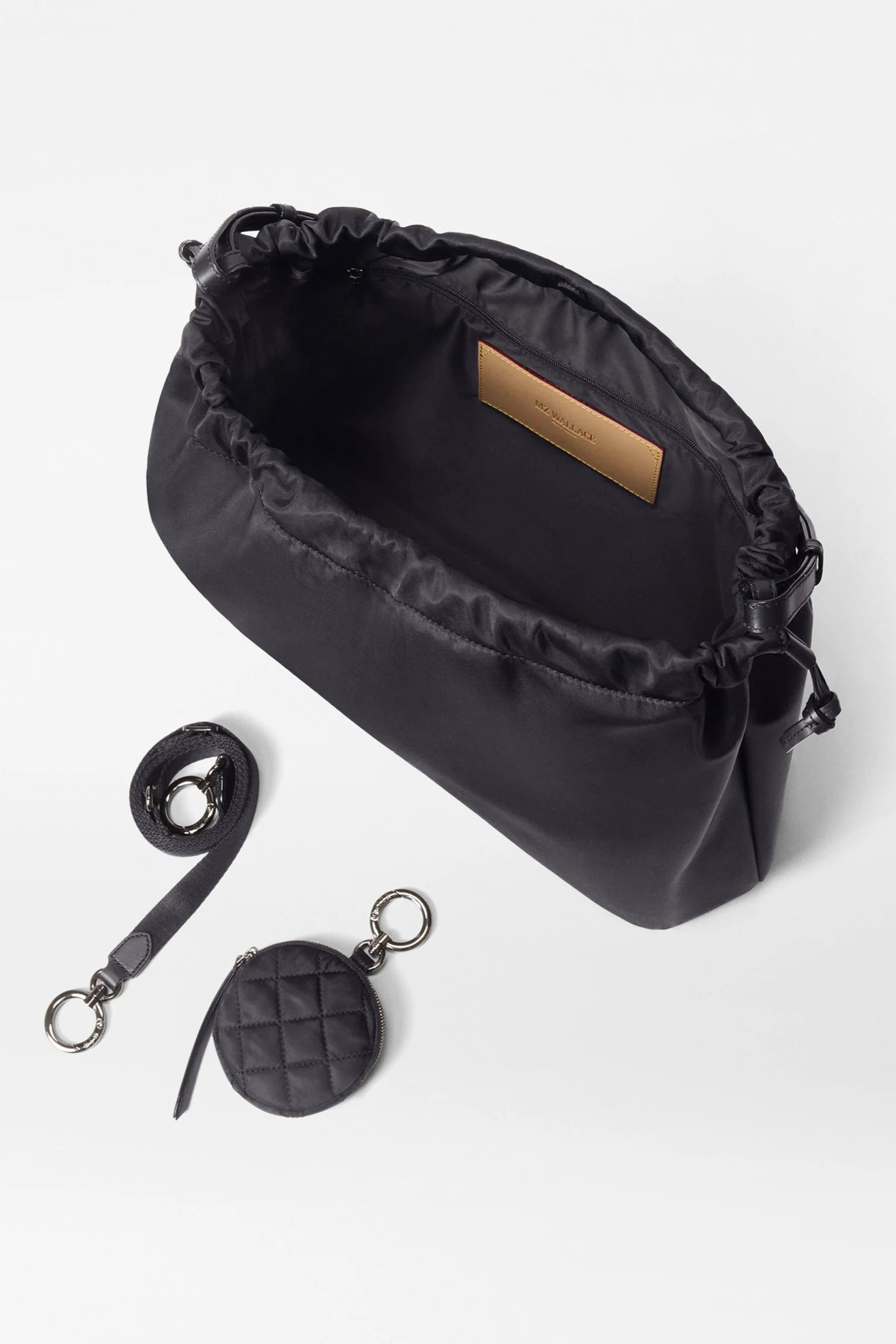 MZ Wallace Waverly Shoulder Bag in Black | Shop Eleanor - Women's high-quality shoulder bags for travelling