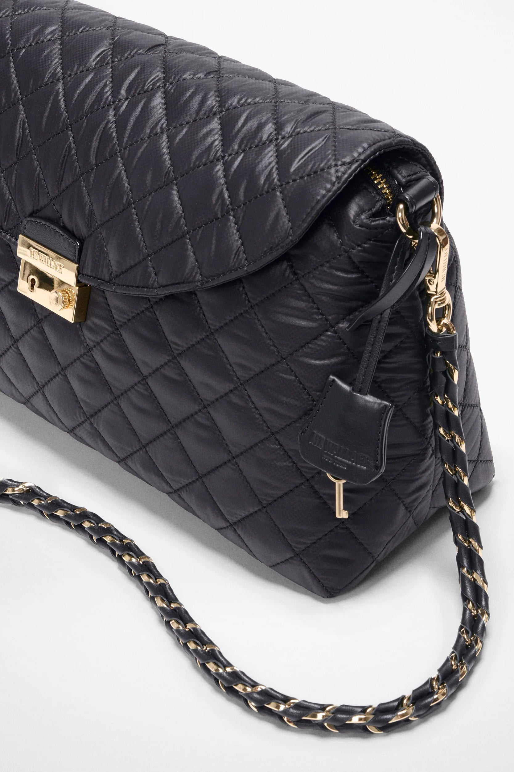 MZ Wallace Crosby Lock Shoulder Bag in Black | Shop Eleanor