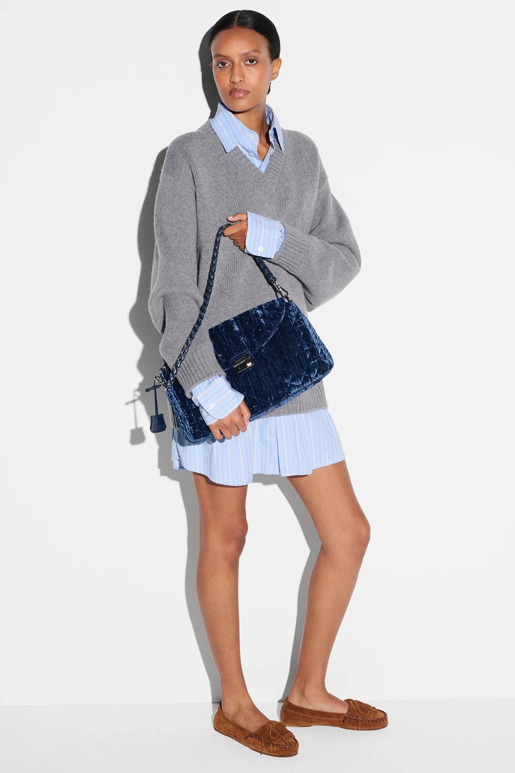 MZ Wallace Shoulder to Crossbody Bag in Blue Velvet | Shop Eleanor - Women's Designer Bags and Accessories in Louisville, C