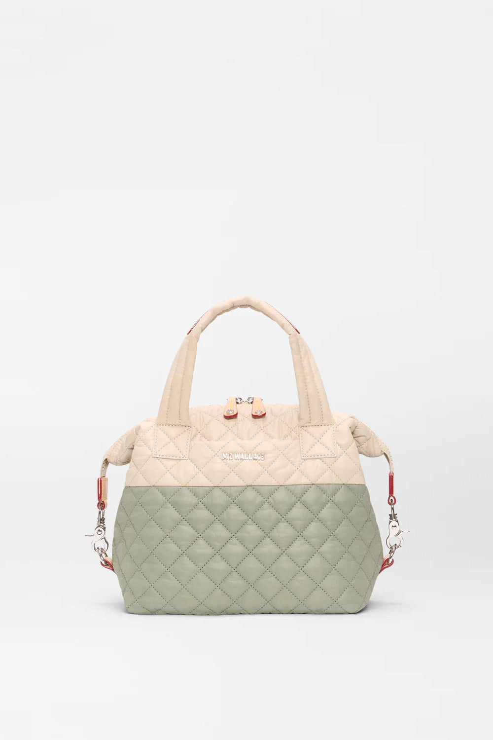 MZ Wallacw Small Sutton Deluxe Bag in Agave Green/Buff | Shop Eleanor
