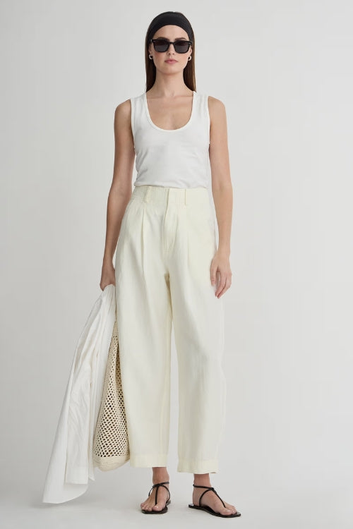 Bari Crop Trouser - Cream