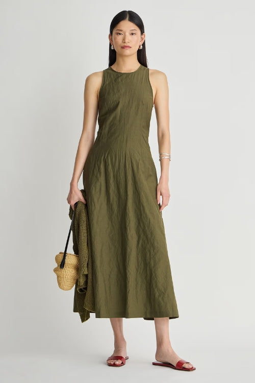 eleanor maxi dress Sculpted Uma Sleeveless 2 / Dark Olive Size:20 (AU) Elegant Outfit Ortho+rest Women Bunion Dress Designed with a flattering