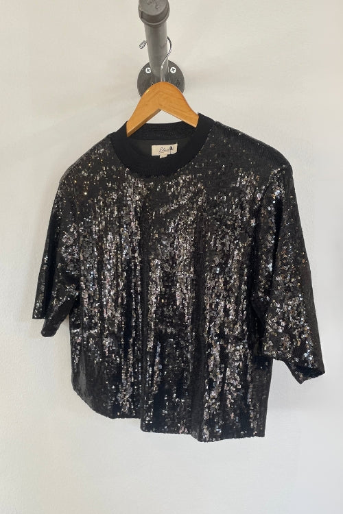 Elan Sparkle Black Top | Shop Eleanor - Women's Apparel Boutique