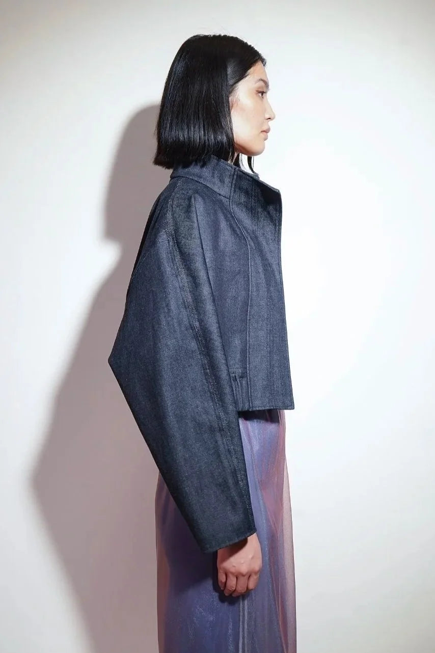 KZ_K Studio Denim Bomber Jacket | Shop Eleanor