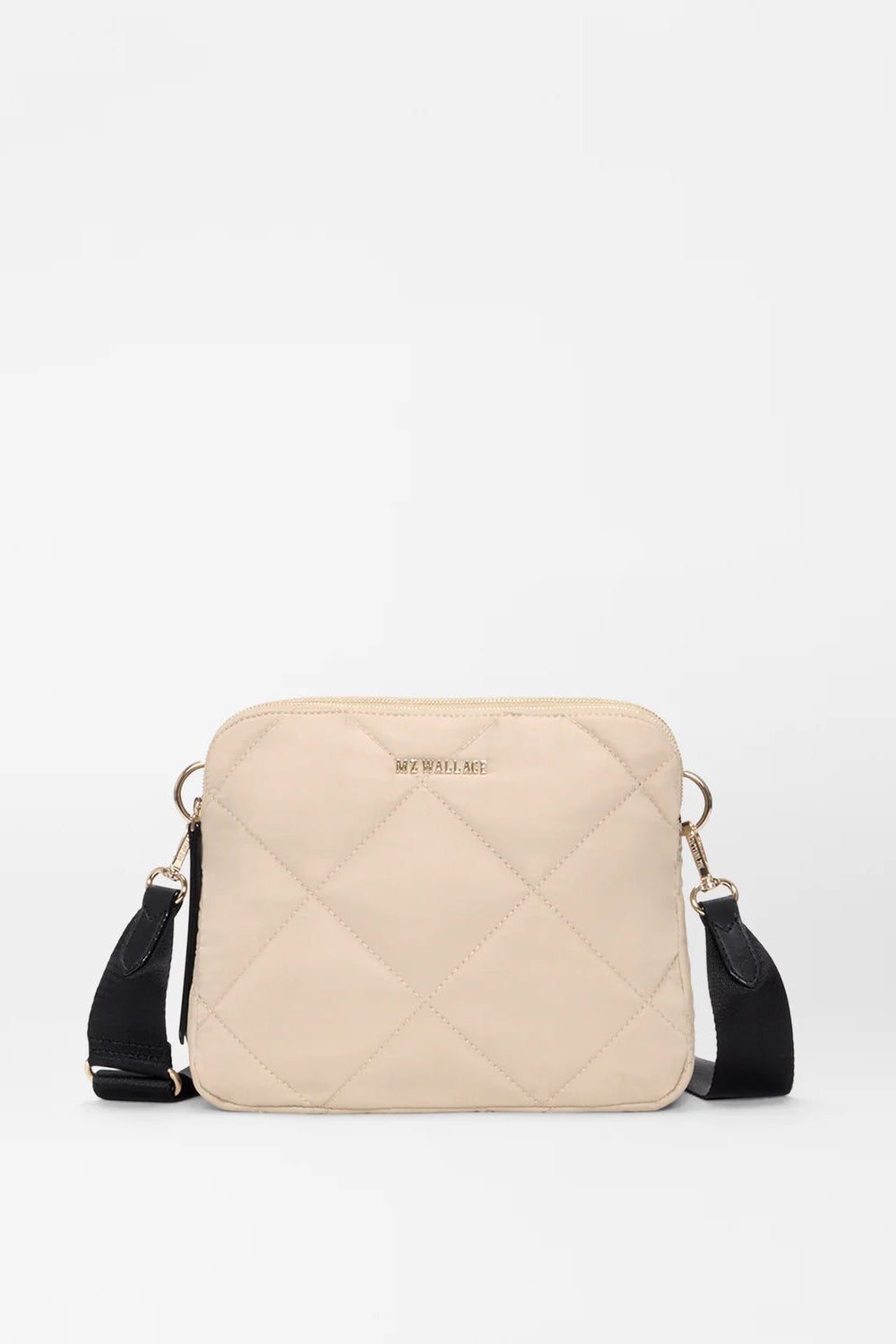 MZ Wallace Madison Flap Crossbody in Buff/Black | Shop Eleanor