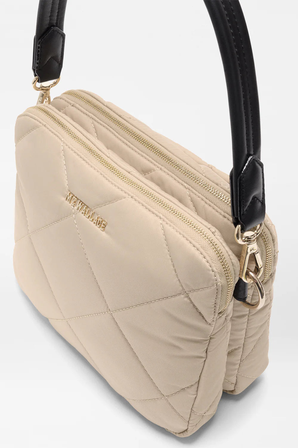 MZ Wallace Madison Flap Crossbody in Buff/Black | Shop Eleanor
