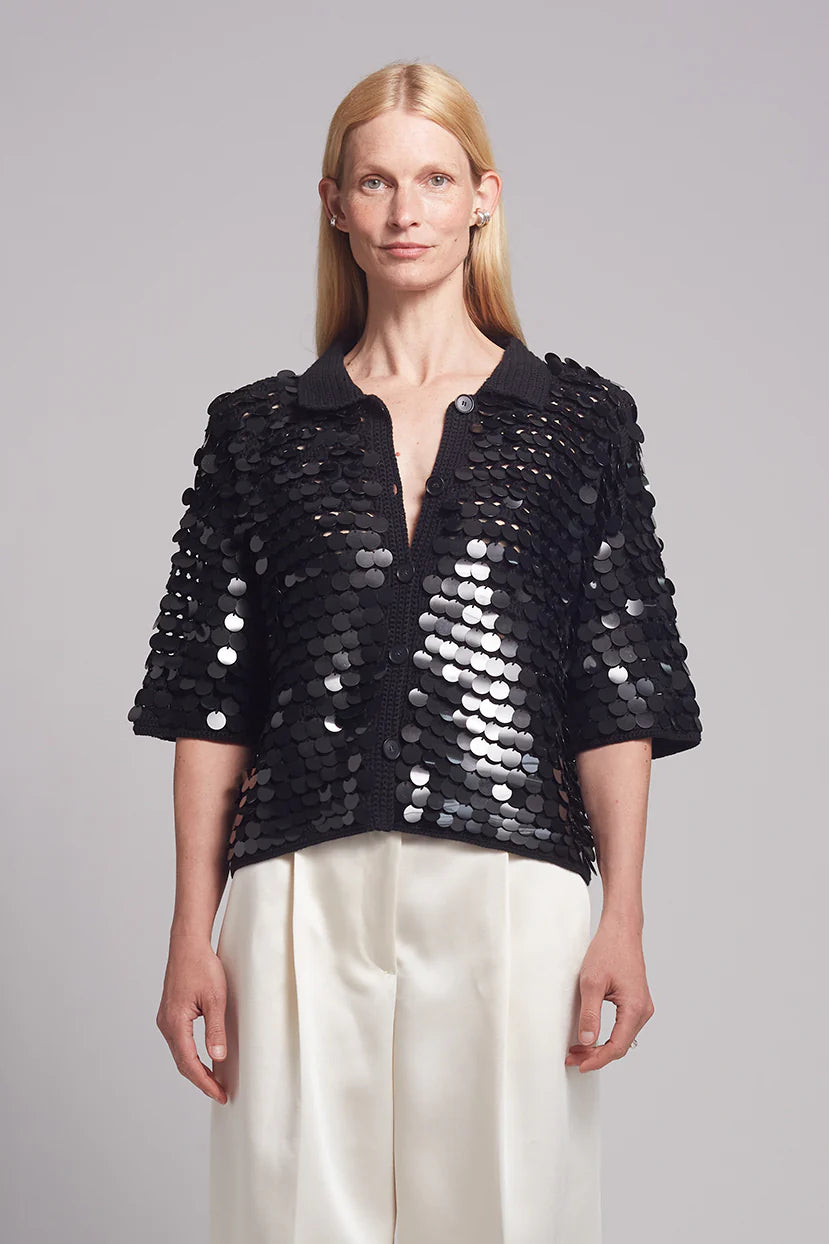 Eleven Six Phoebe Sequin Shirt | Shop Eleanor - Holiday Tops