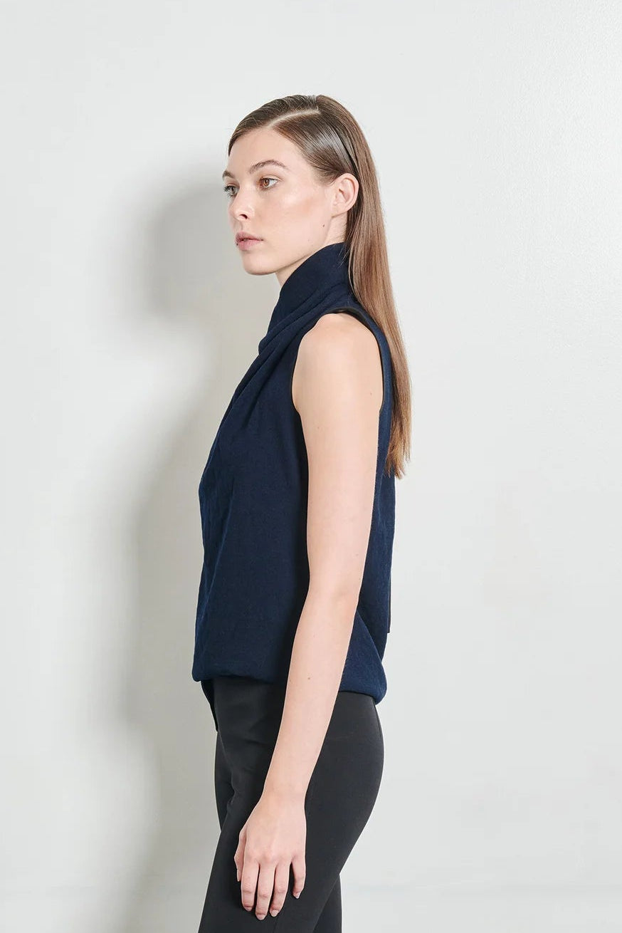 KZ_K Studio Arch Cinch Top in Navy | Shop Eleanor