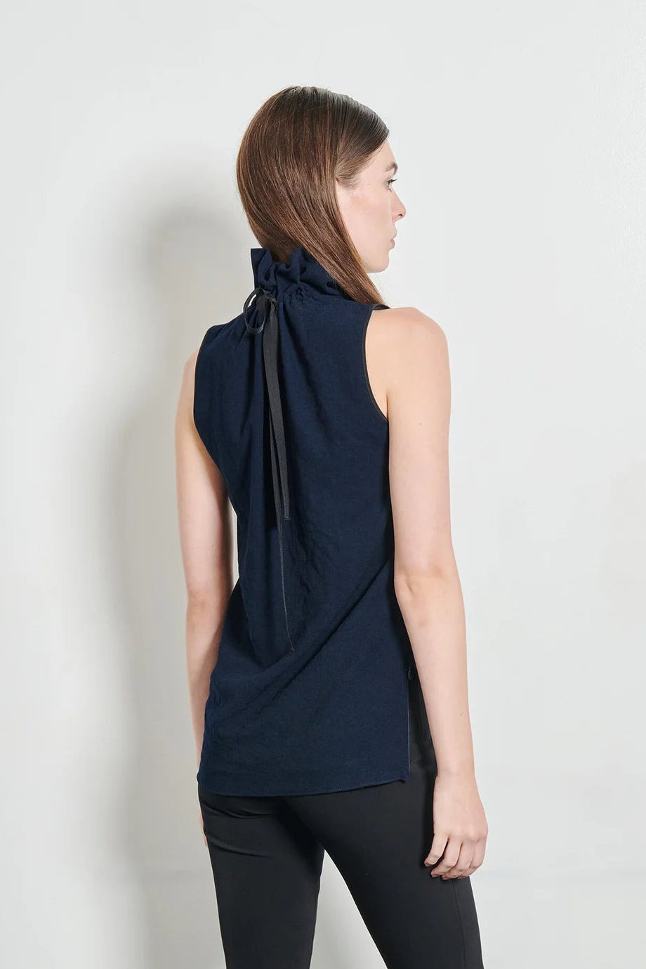 KZ_K Studio Arch Cinch Top in Navy | Shop Eleanor