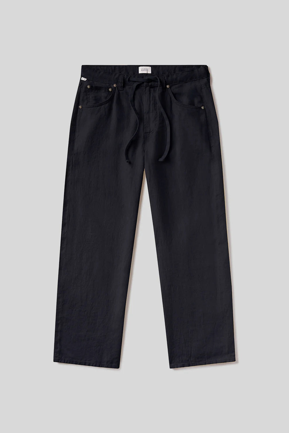 Citizens of Humanity Brynn Linen Versatile Wide-leg Trouser in Navy | Shop Eleanor