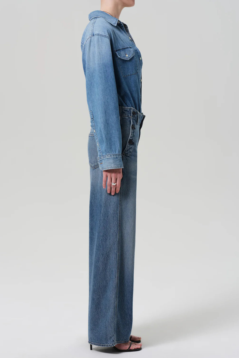 Citizens of Humanity Boardwalk Button Front Trouser in Jete | Shop Eleanor