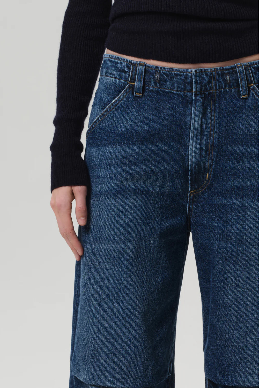 Citizens of Humanity Pasha Knee Fold Utilitarian Denim Trouser in Norello | Shop Eleanor - Women's Clothing Boutique in Louisville