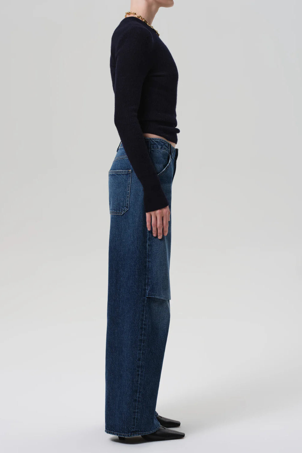 Citizens of Humanity Pasha Non-Stretch Draped Trouser in Indigo | Shop Eleanor - Women's Designer Clothing Boutique in Colorado