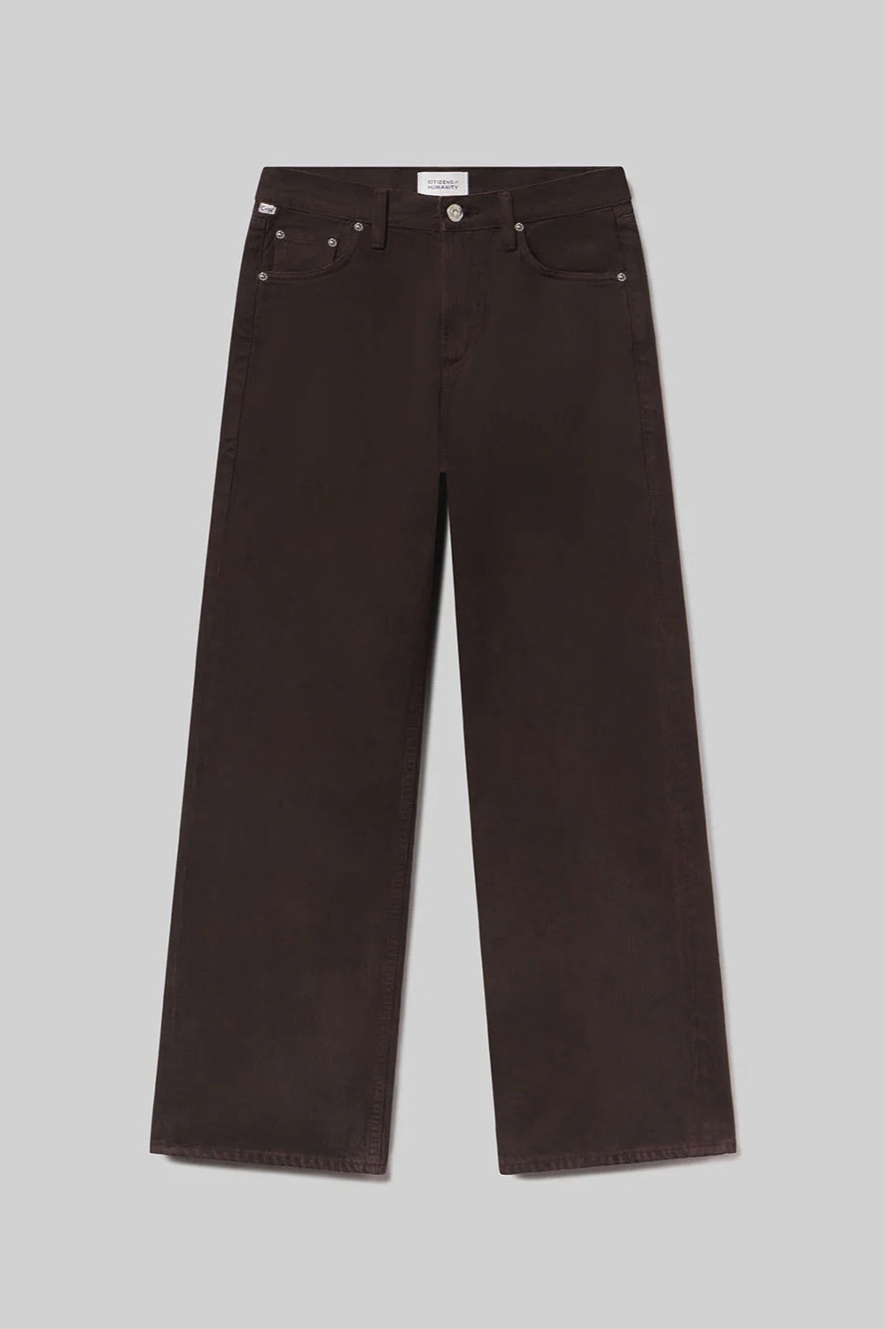 brown straight leg jeans