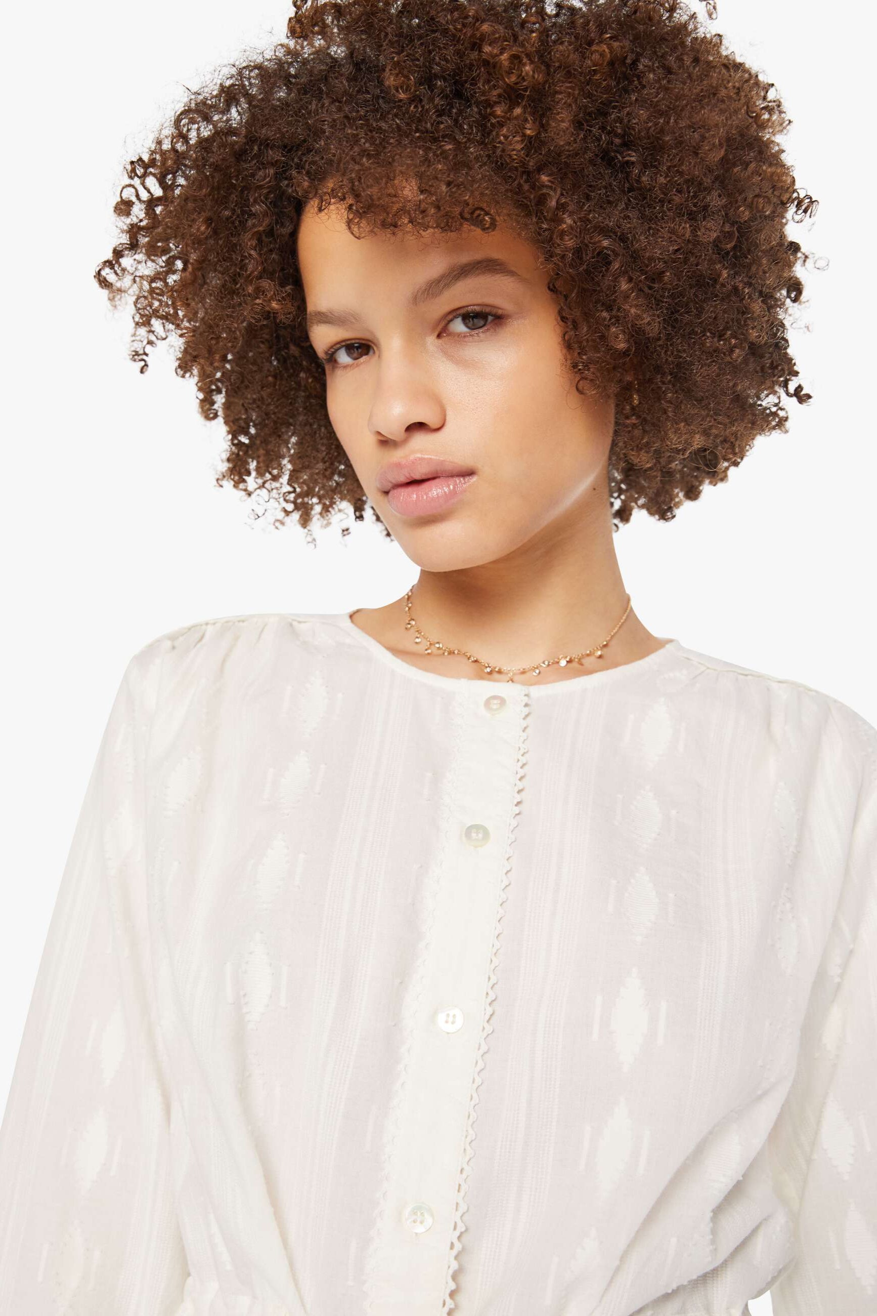 Mother Laced Up Round Collar Blouse Top | Shop Eleanor - Women's High-quality Clothing in Louisville, CO
