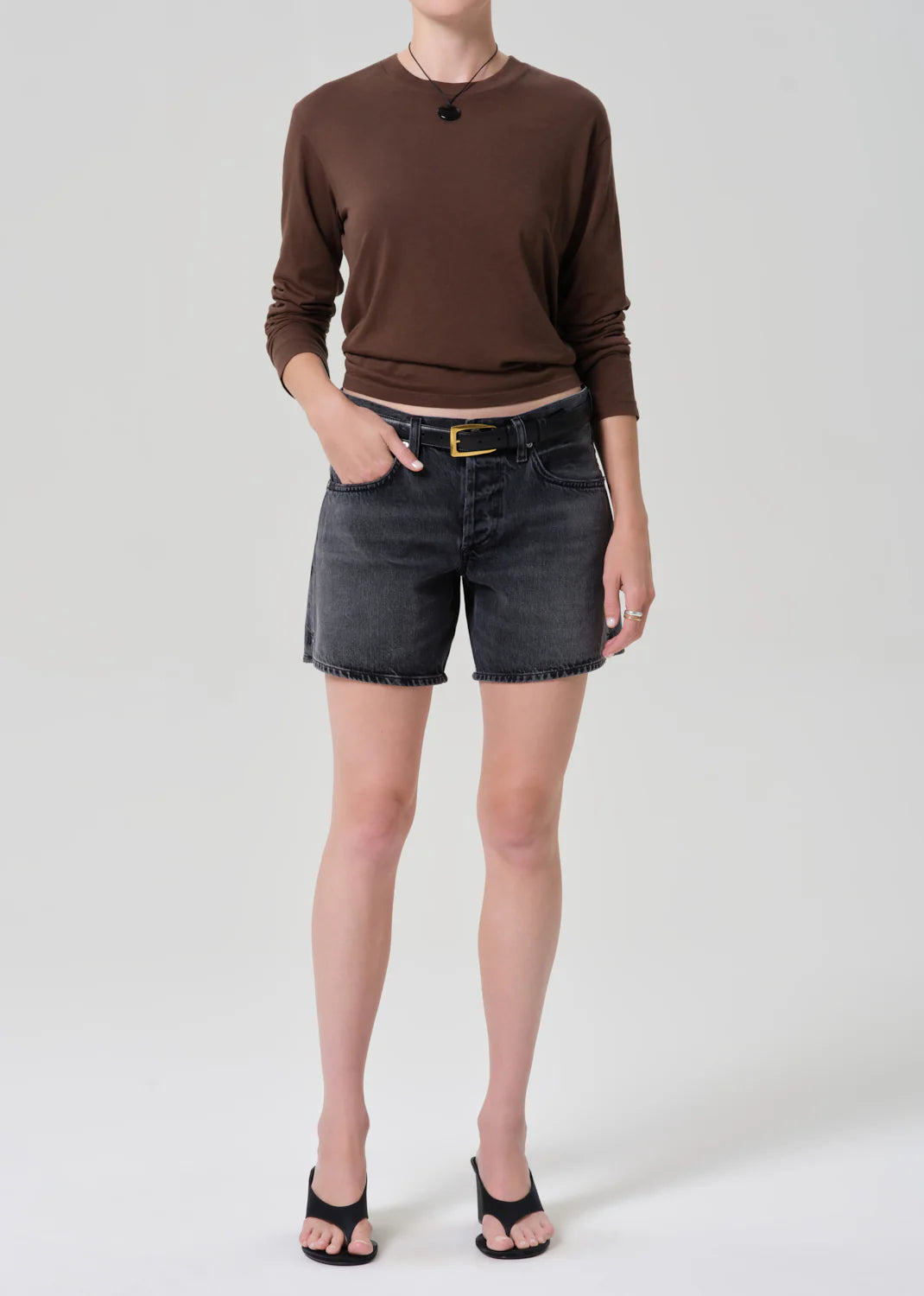 Citizens of Humanity Billie Denim Short in Vintage Black | Shop Eleanor