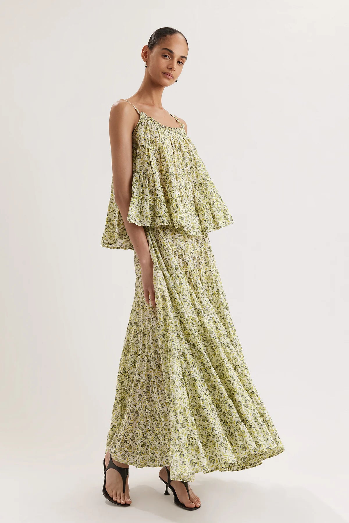 Merlette Saaz Top in Lime Floral Print | Shop Eleanor