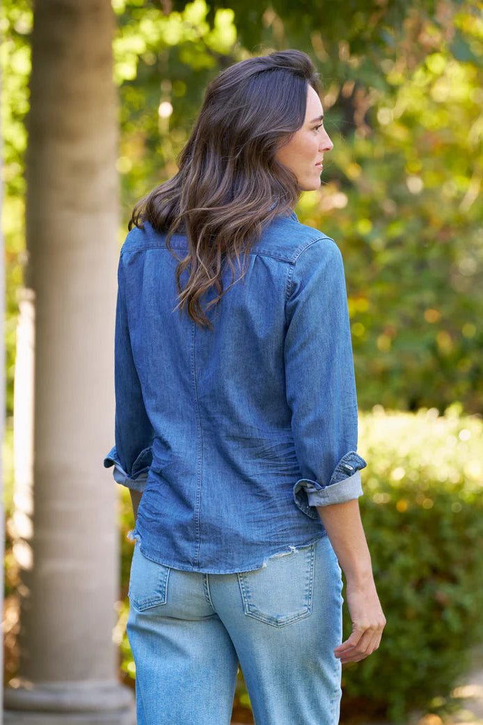 Frank & Eileen Barry Vintage Wash Denim Shirt | Shop Eleanor