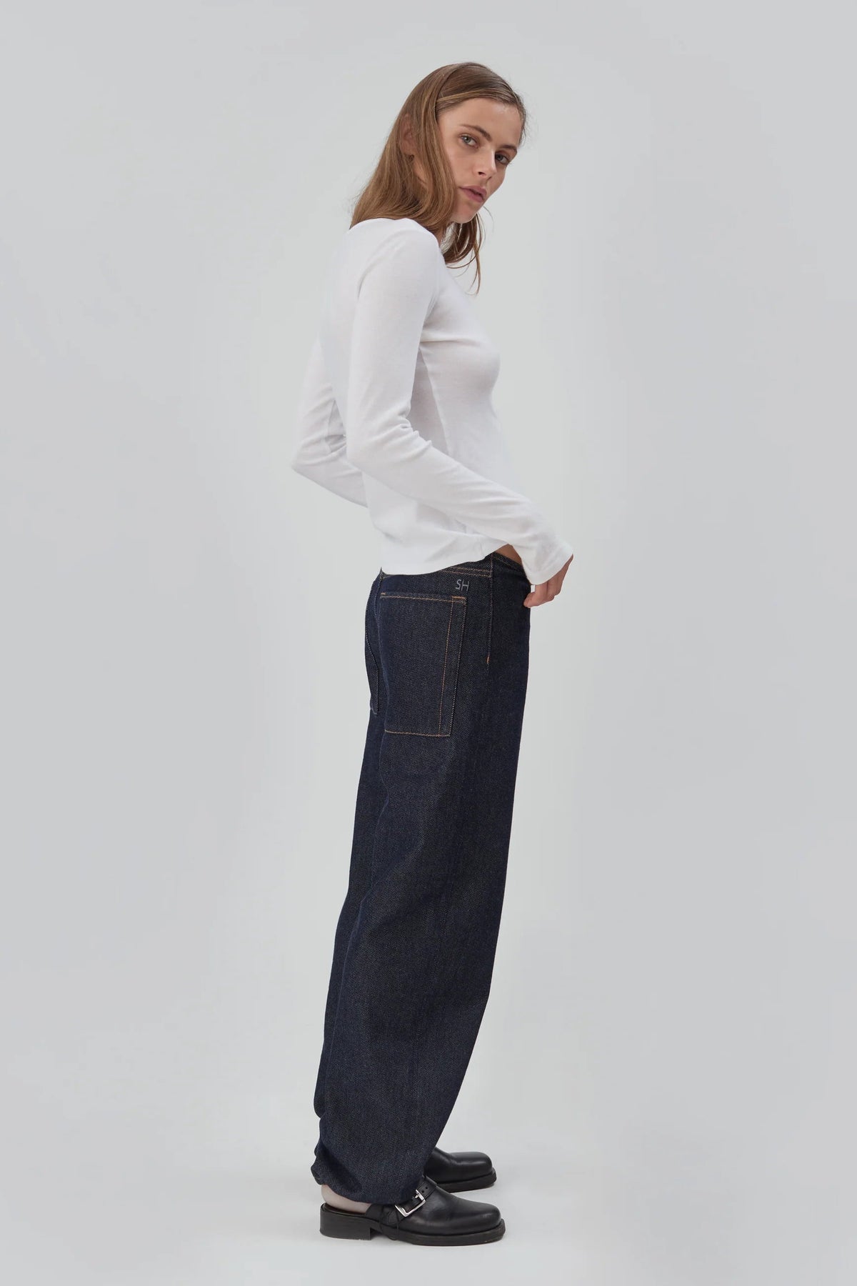 Indigo Baggy Denim Jeans | Shop Eleanor