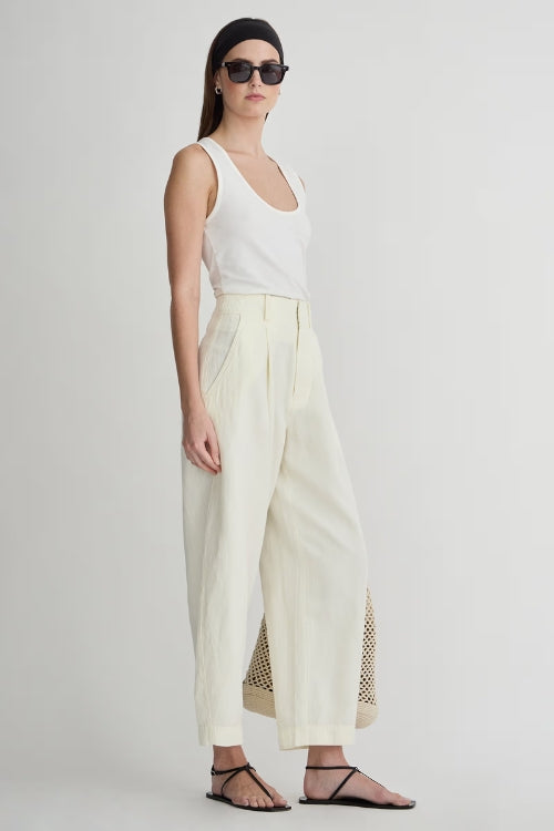 Bari Crop Trouser - Cream