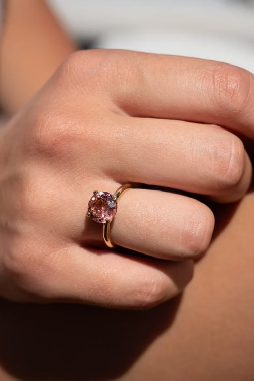 Leela Grace Dark Coral Tourmaline Ring | Shop Eleanor