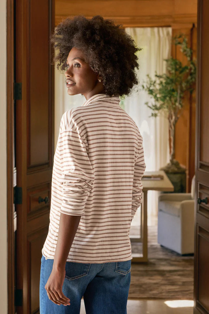Frank & Eileen Patrick Popover Striped Henley | Shop Eleanor