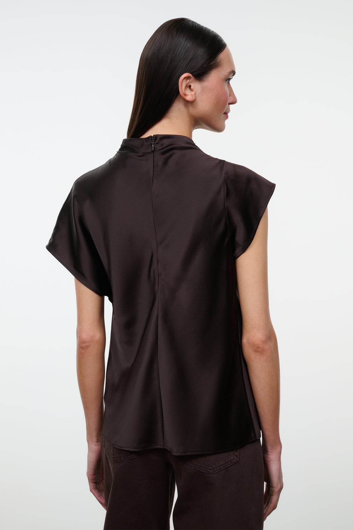 Davina Silk Top in Earth | Shop Eleanor