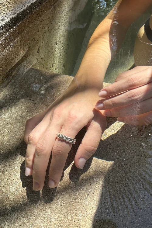 Stacy Nolan Braided Ring Band in Sterling Silver | Shop Eleanor