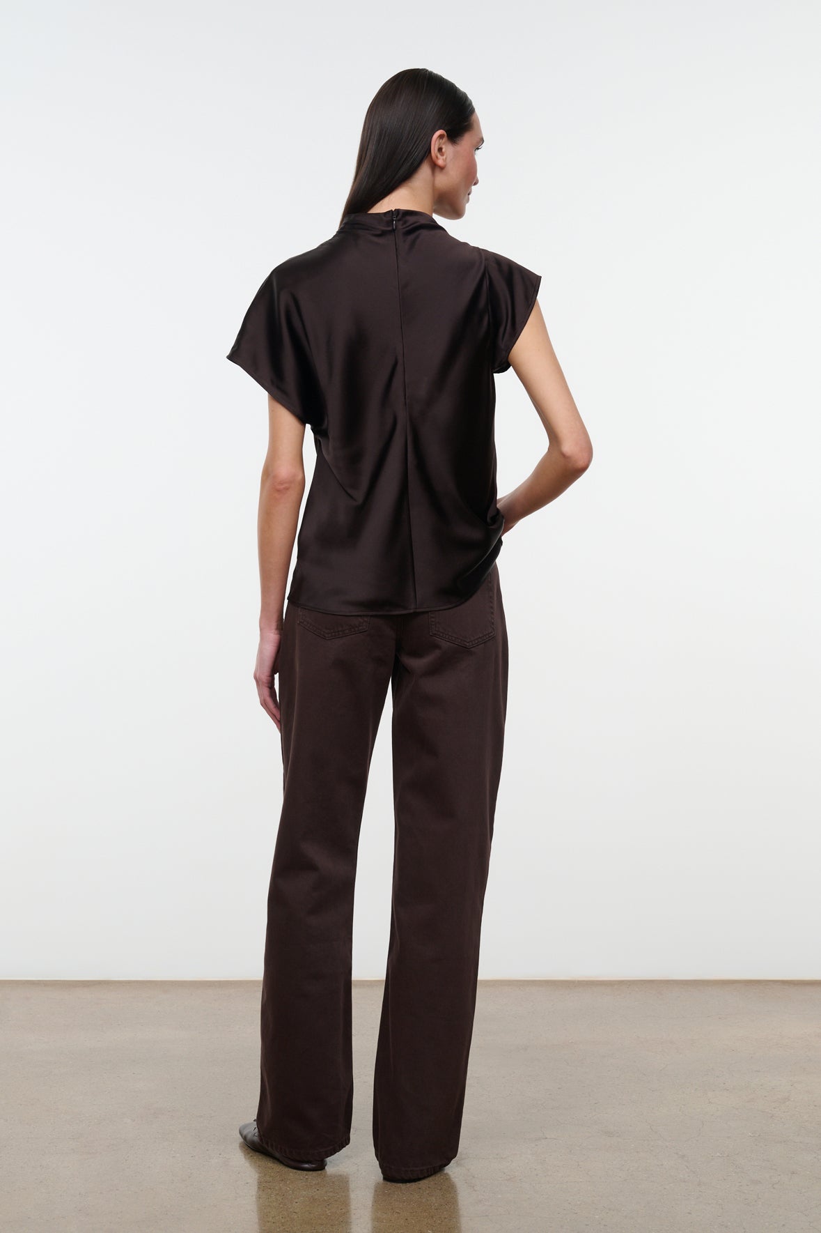 Davina Silk Top in Earth | Shop Eleanor