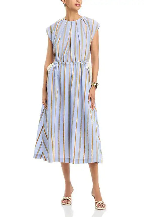 a.ren Bryce Dress in Blue Stripes | Shop Eleanor - Women's Apparel
