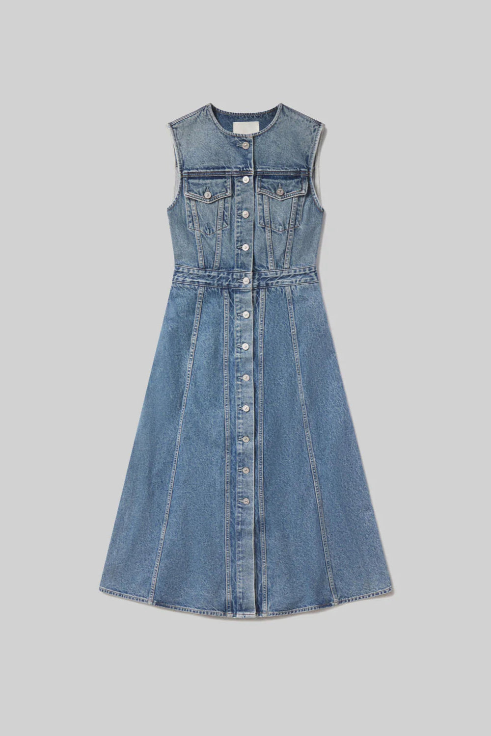 Citizens of Humanity Idalene Denim Maxi Dress with Adjustable Waist in Terrace | Shop Eleanor
