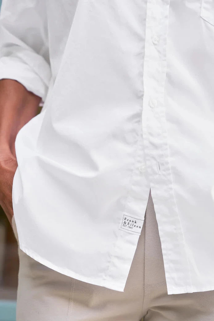 Frank & Eileen Relaxed Button-Up Shirt in White Superluxe | Shop Eleanor - Women's Online Designer Apparel Boutique