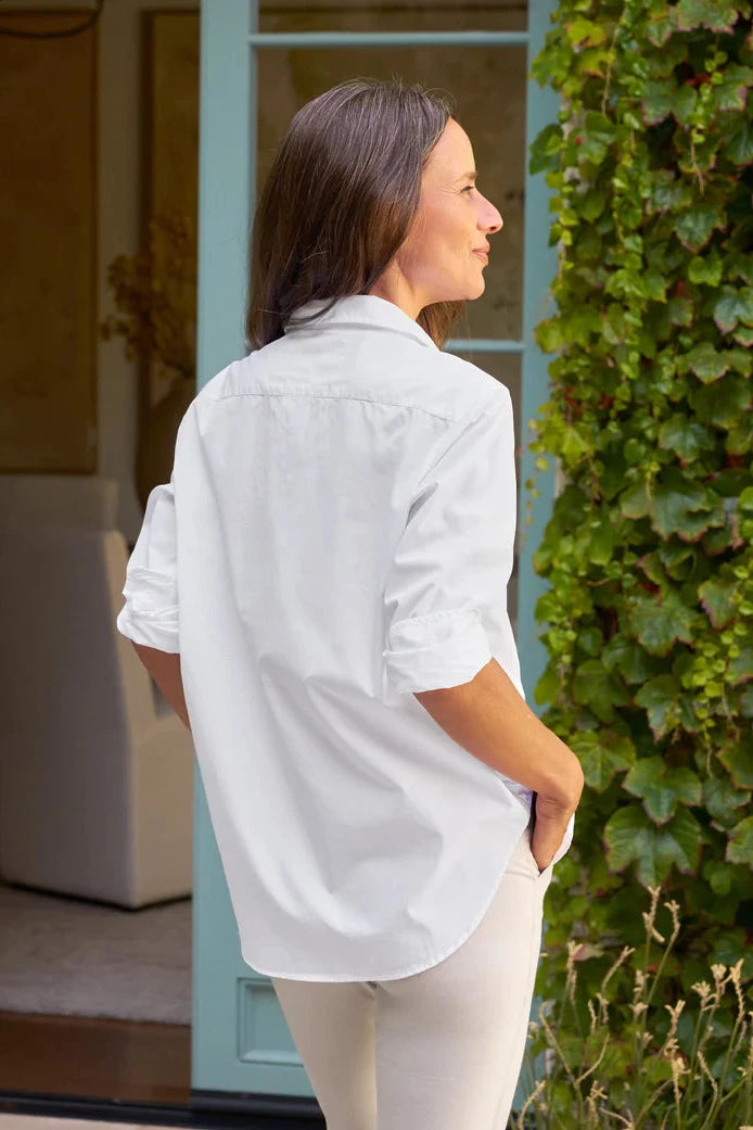 Frank & Eileen Relaxed Button-Up Shirt in White | Shop Eleanor