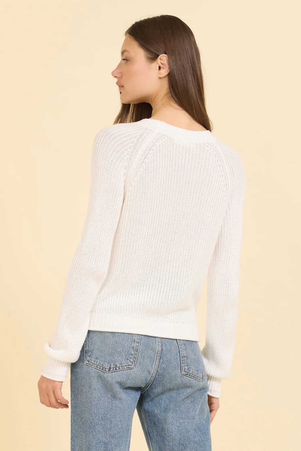 One Grey Day Raleigh Versatile and Soft Raglan Sleeve Cardigan in White | Shop Eleanor - Women's Clothing Boutique near Denver