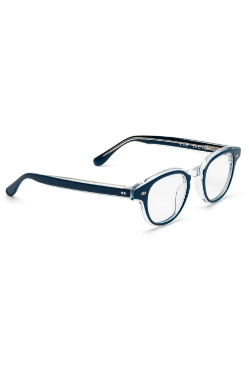 CADDIS Tectonic Readers in Blue & Vodka Frames | Shop Eleanor