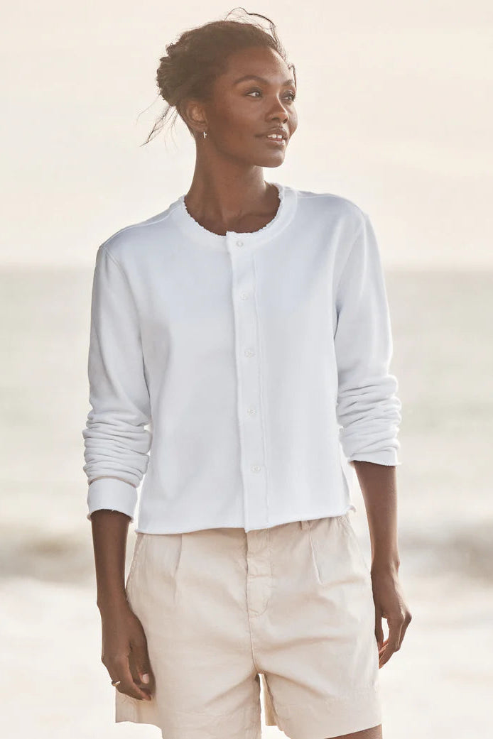 Frank & Eileen Jackie Cardigan in White | Shop Eleanor