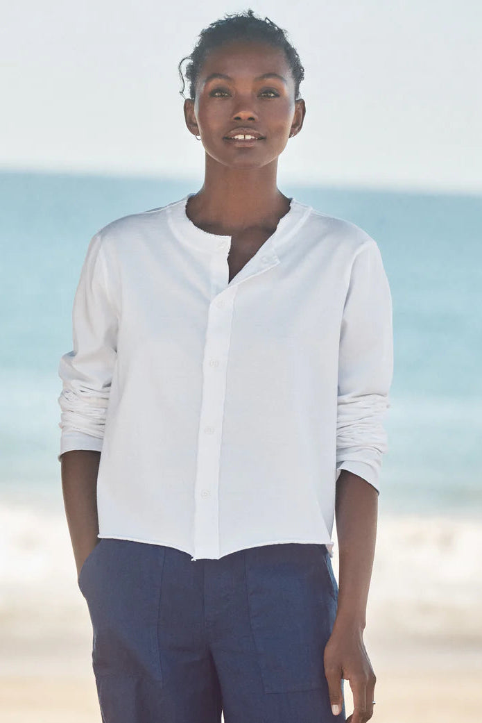 Frank and Eileen Jackie Cardigan in White | Shop Eleanor