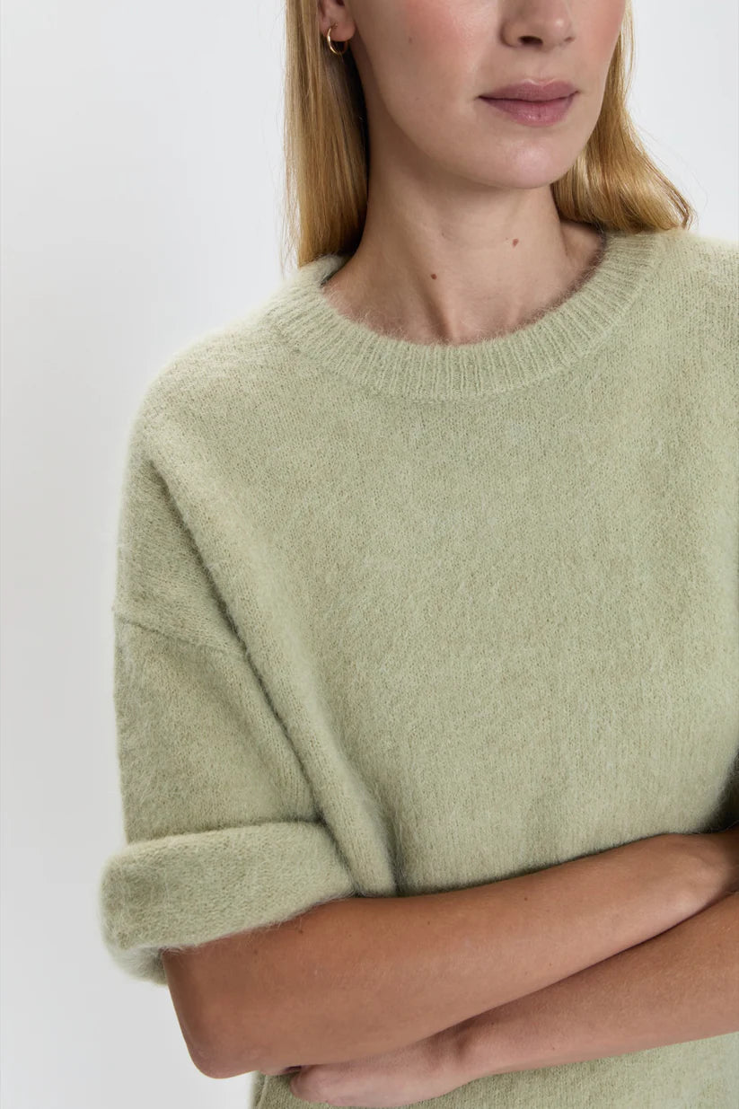Pistola Micah Crewneck Sweater Top in Pistachio | Shop Eleanor - Women's Designer Boutique