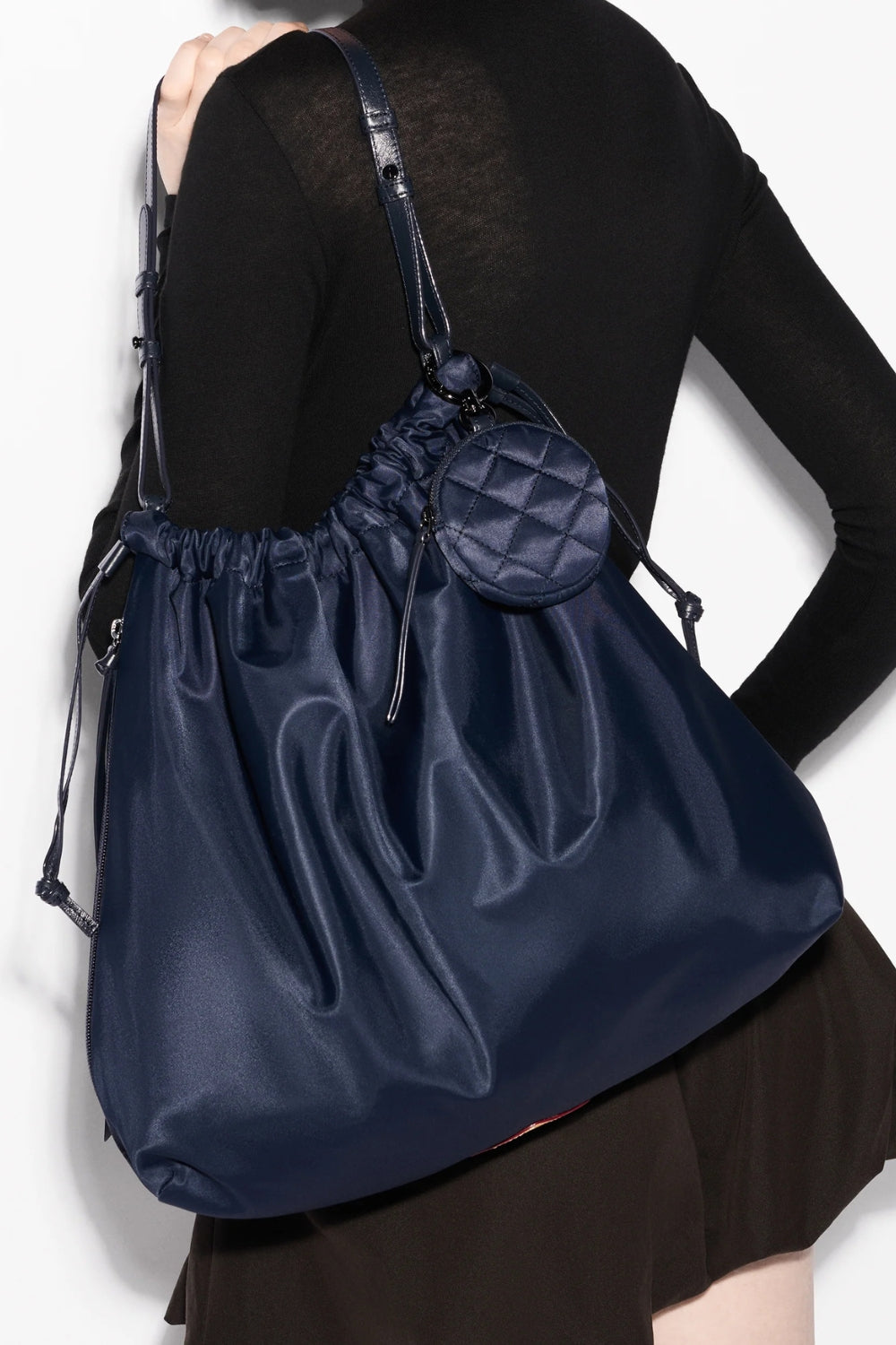 MZ Wallace Waverly Shoulder Nylon Bag in Dawn | Shop Eleanor