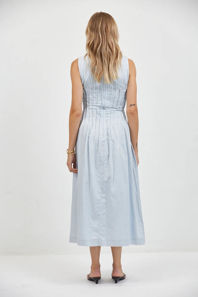 light blue maxi dress