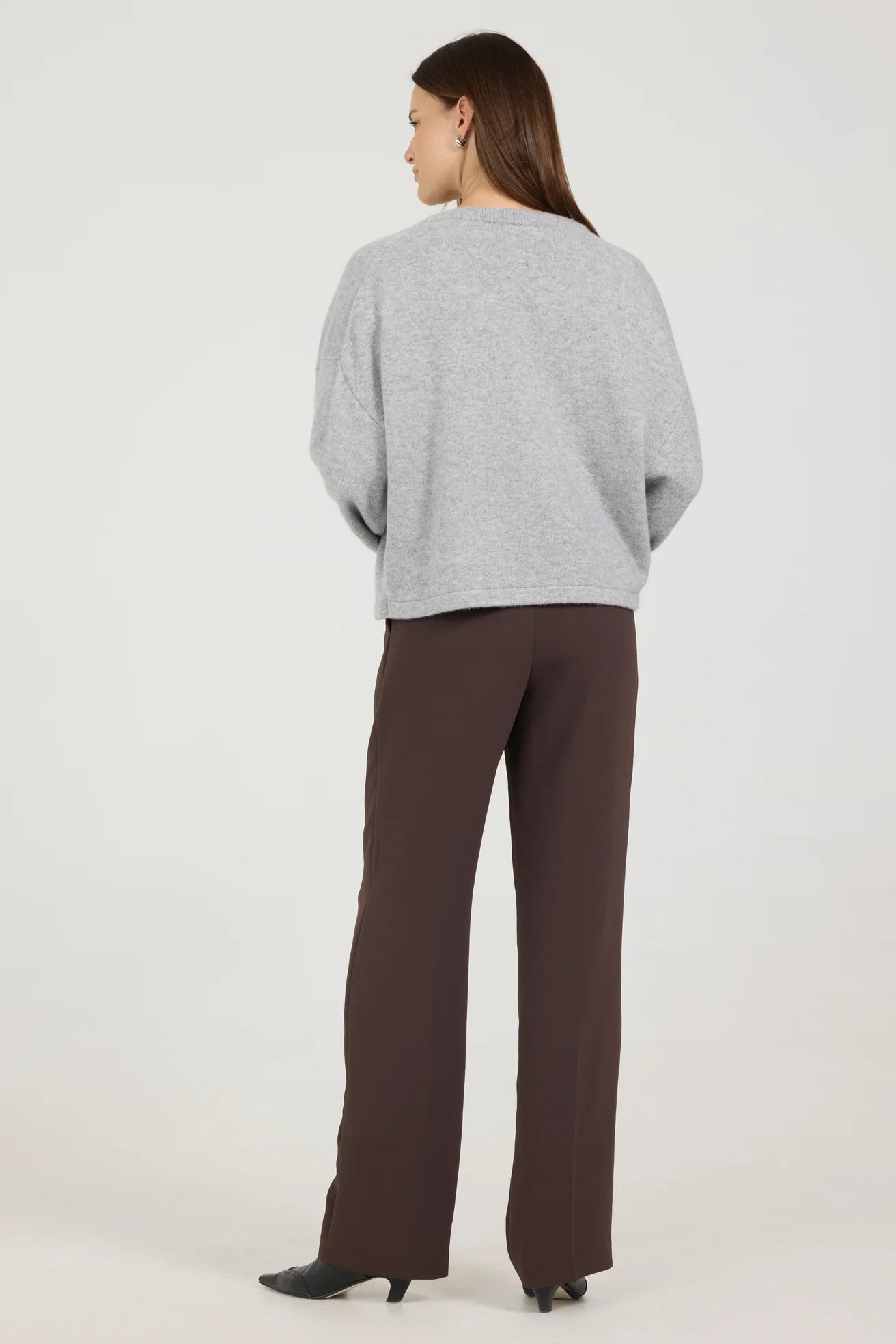 One Grey Day Giselle Heather Grey Cashmere Cardigan | Shop Eleanor - Women's Luxury Apparel near Denver